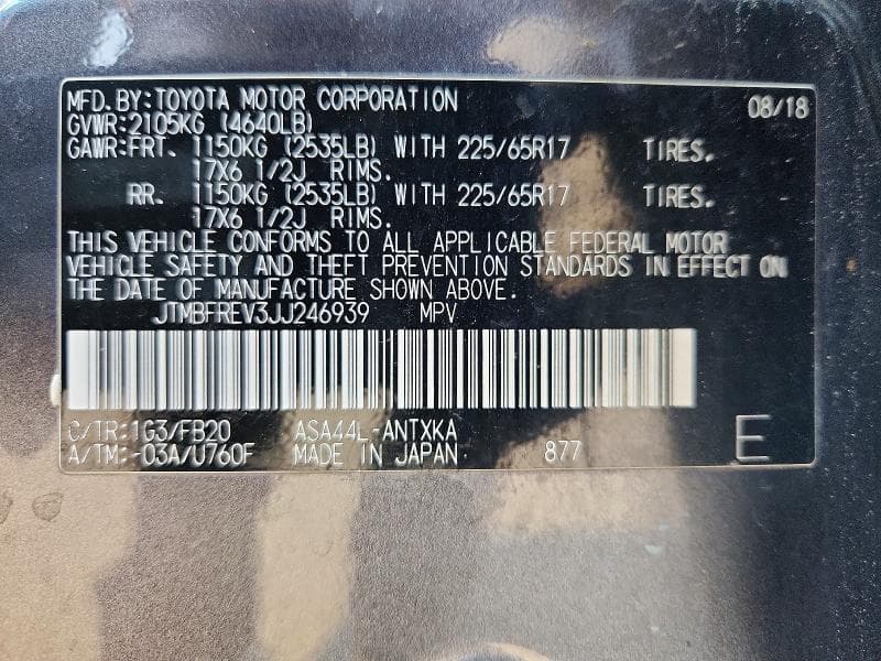 2018 TOYOTA RAV4 LE 13