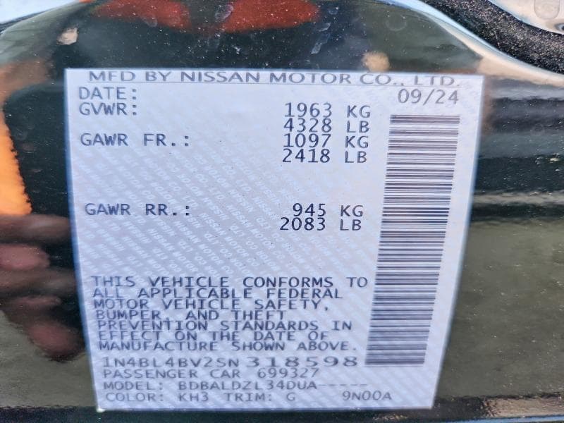 2025 NISSAN ALTIMA S 13