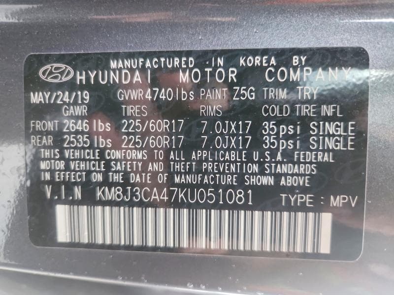 2019 HYUNDAI TUCSON VALUE 14