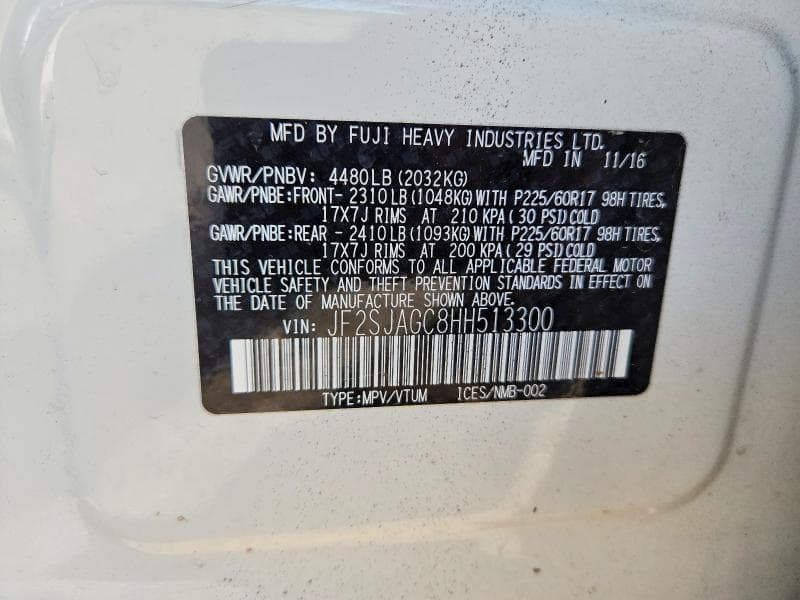 2017 SUBARU FORESTER 2.5I PREMIUM 13