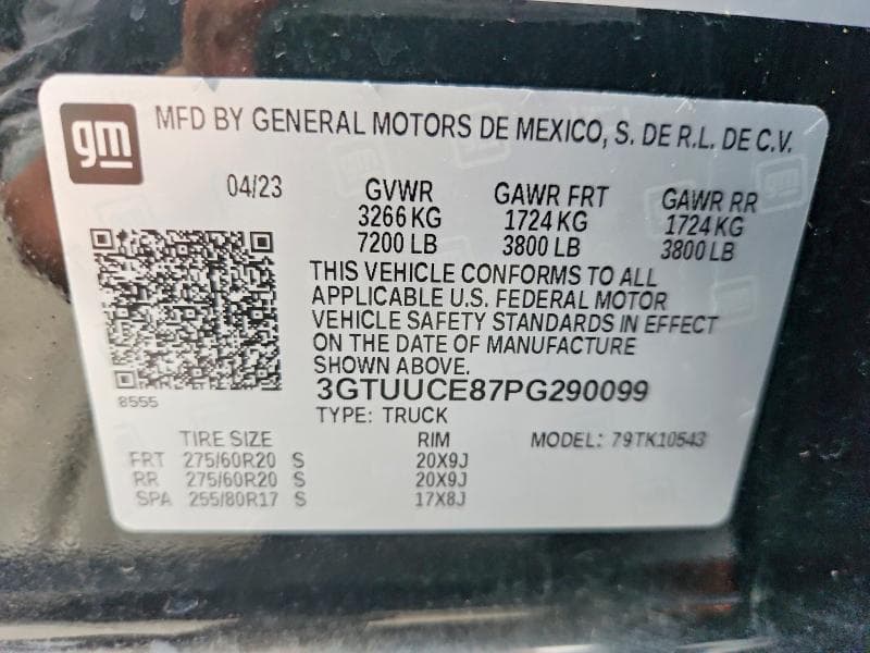 2023 GMC SIERRA K1500 ELEVATION K1500 ELEVATION 12