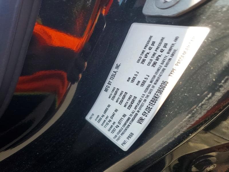 2019 TESLA MODEL 3 13