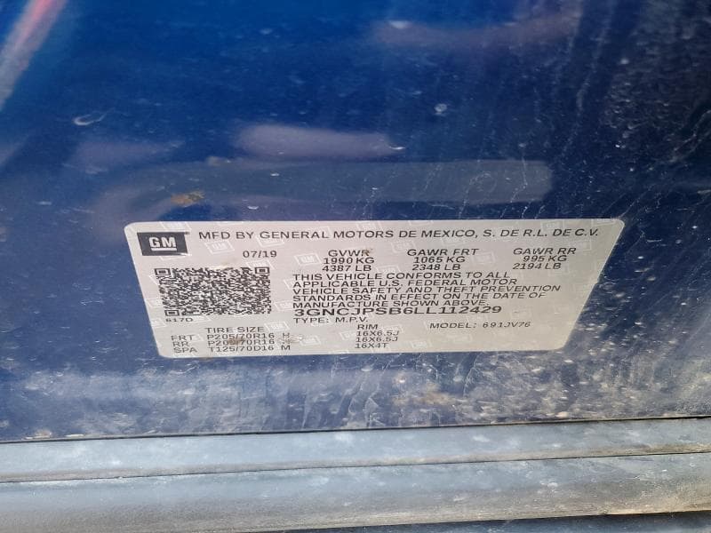 2020 CHEVROLET TRAX 1LT 13