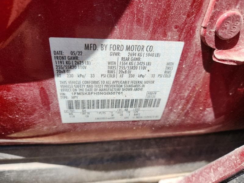 2022 FORD EXPLORER LIMITED LIMITED 14