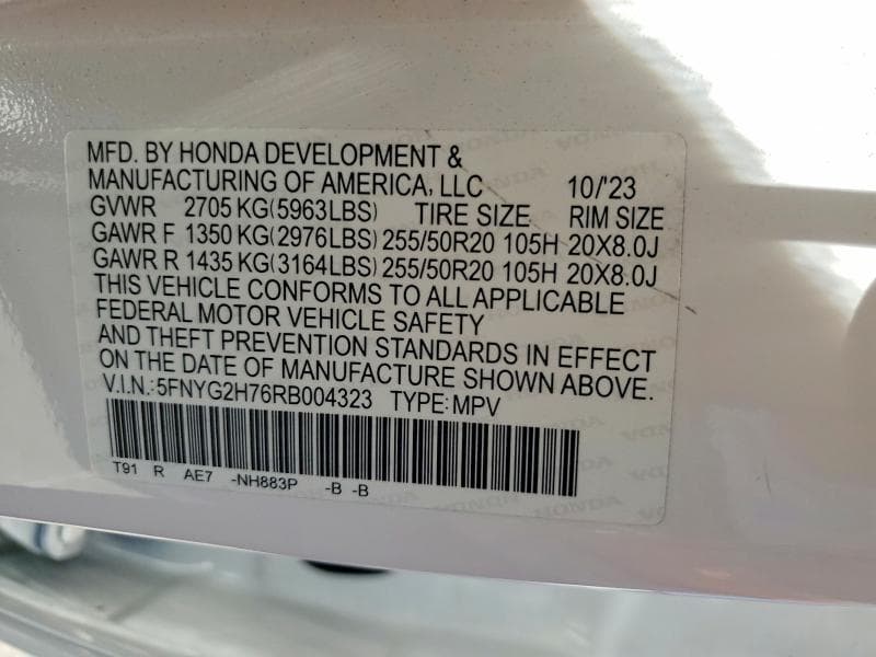 2024 HONDA PILOT TOURING 14