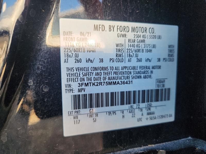 2021 FORD MUSTANG MACH-E CALIFORNIA ROUTE 1 13