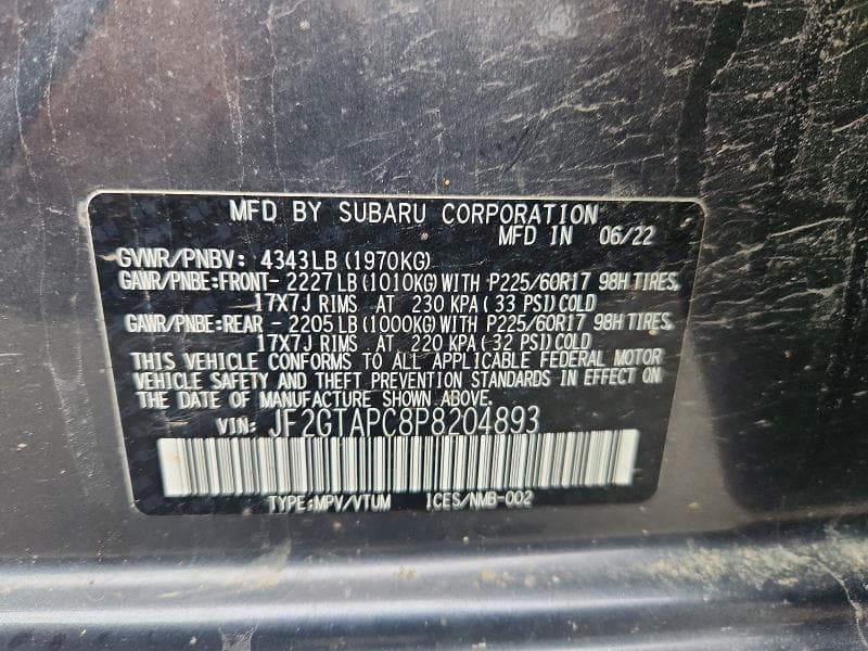 2023 SUBARU CROSSTREK PREMIUM 12