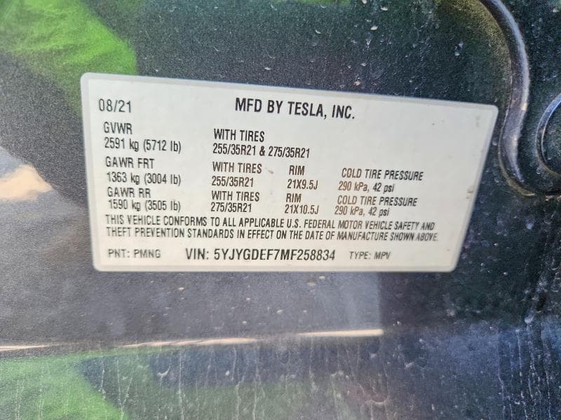 2021 TESLA MODEL Y 12