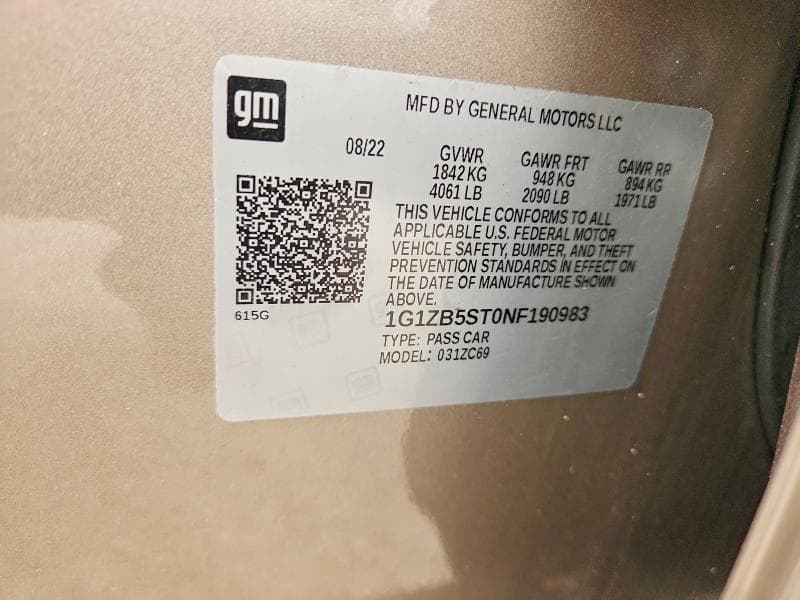2022 CHEVROLET MALIBU LS LS 13