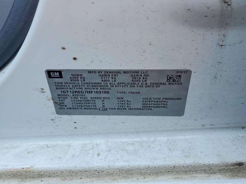 2017 GMC SIERRA K2500 HEAVY DUTY 12