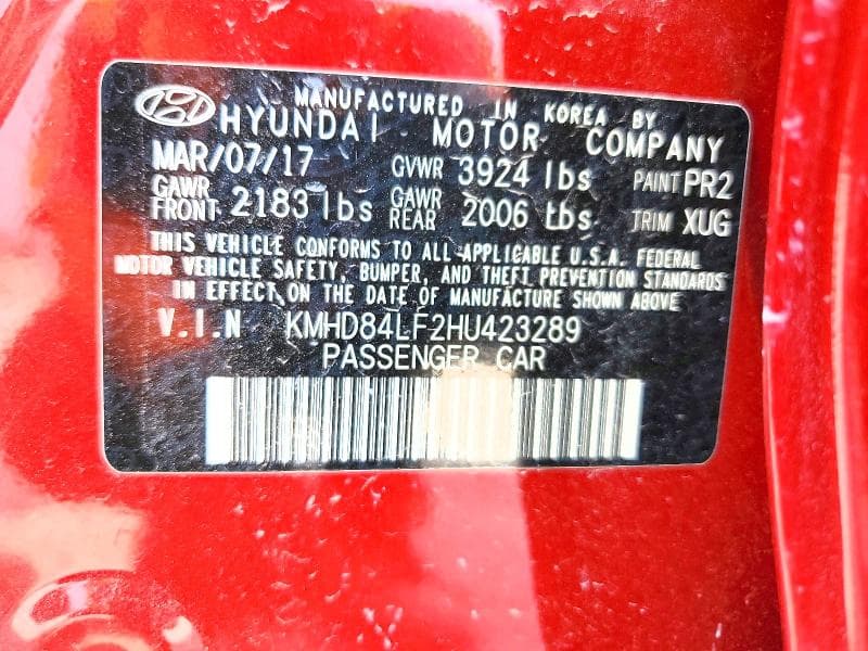 2017 HYUNDAI ELANTRA VALUE EDITION VALUE EDITION 12
