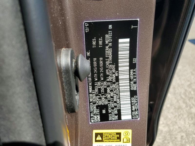 2018 TOYOTA HIGHLANDER HYBRID XLE 13