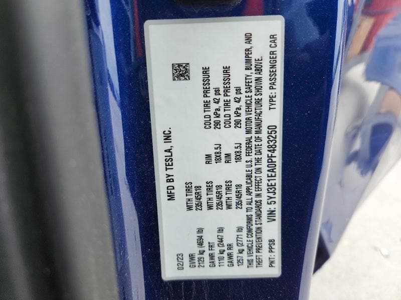 2023 TESLA MODEL 3 12