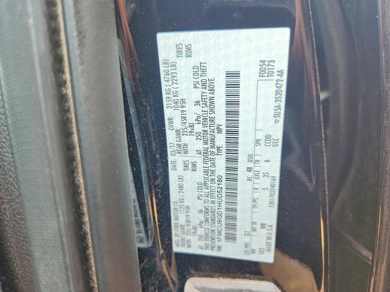 2017 FORD ESCAPE SE 13