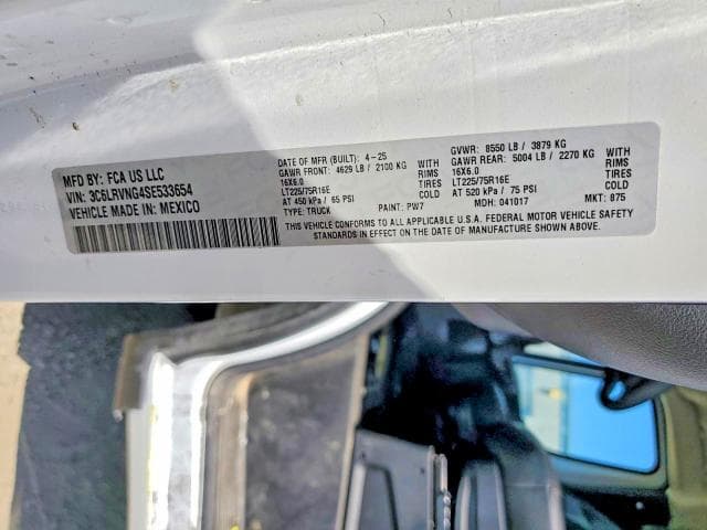 2025 RAM PROMASTER 1500 1500 STANDARD 1500 STANDARD 13