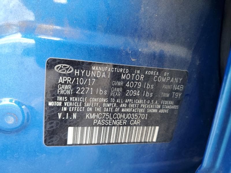2017 HYUNDAI IONIQ SEL 12