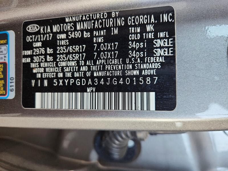 2018 KIA SORENTO LX 13