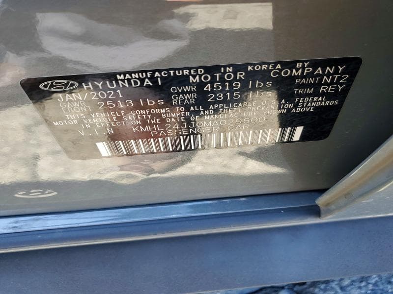 2021 HYUNDAI SONATA HYBRID BLUE 12
