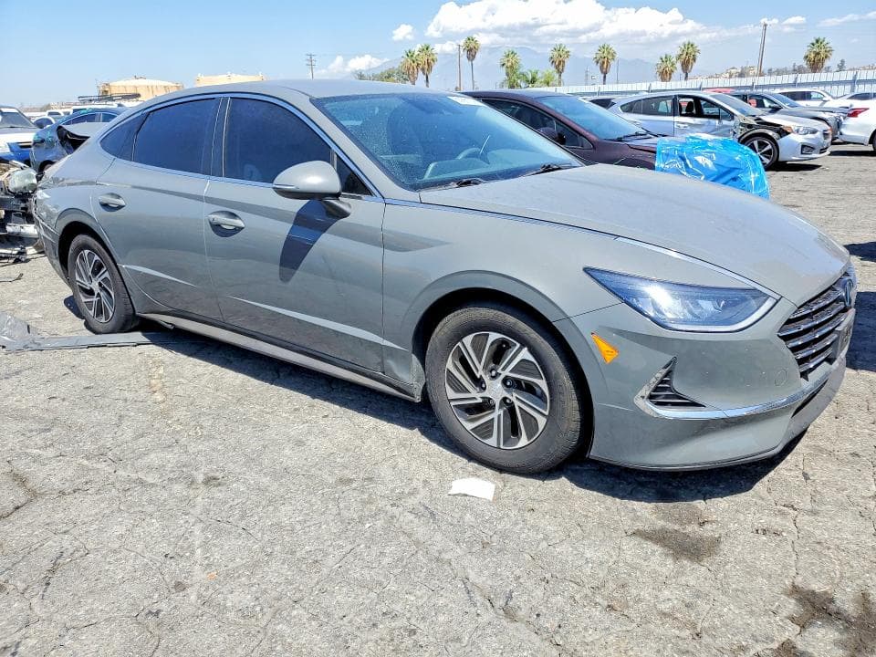 2021 HYUNDAI SONATA HYBRID BLUE 4