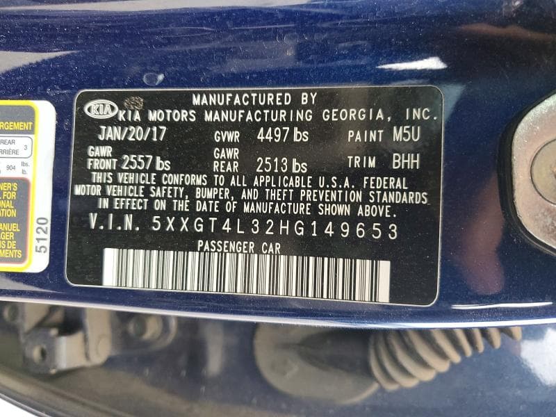 2017 KIA OPTIMA LX LX 12