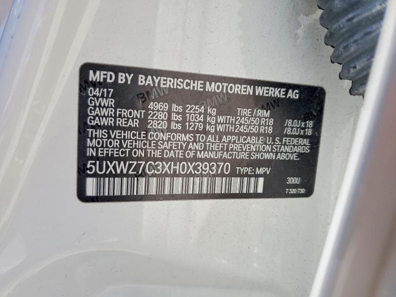 2017 BMW X3 SDRIVE28I 13