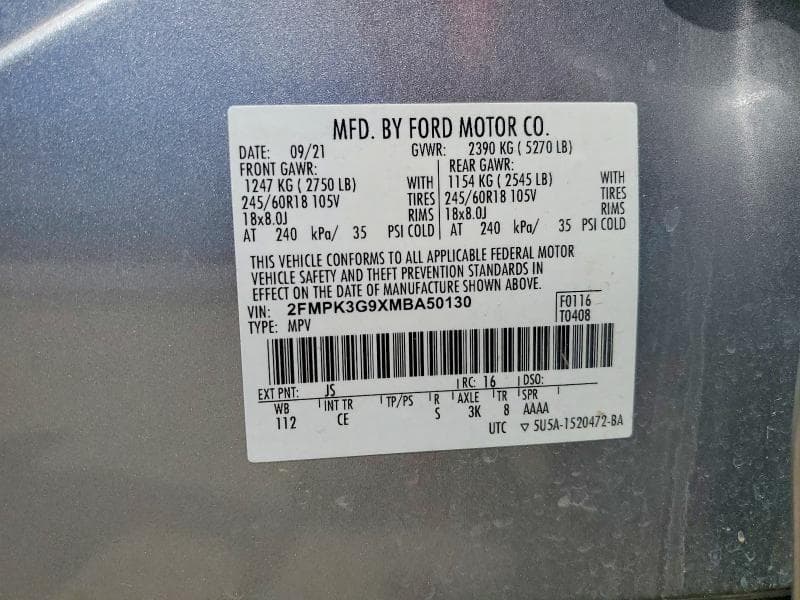2021 FORD EDGE SE 13