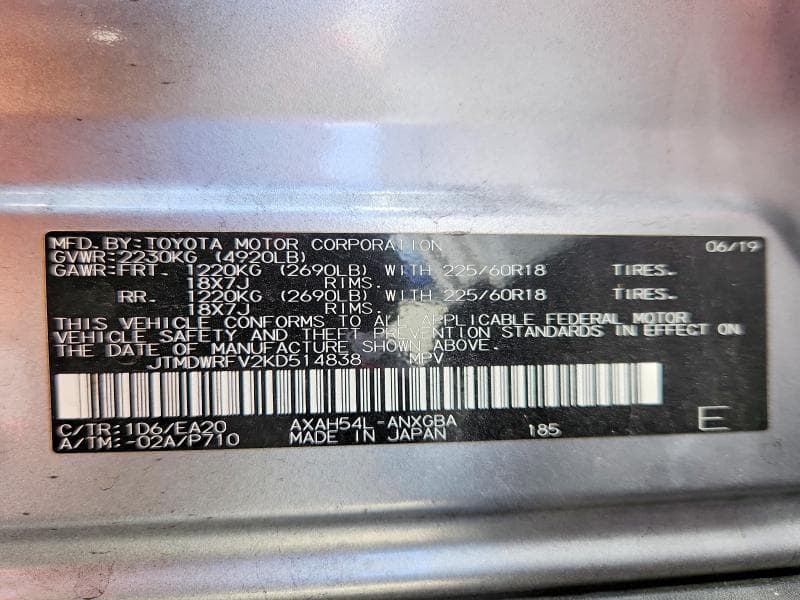 2019 TOYOTA RAV4 LIMITED 13