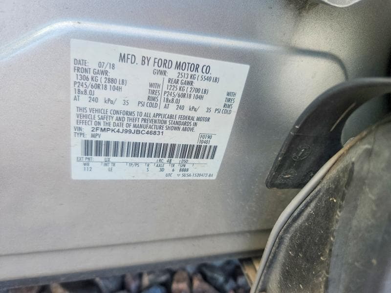 2018 FORD EDGE SEL 13