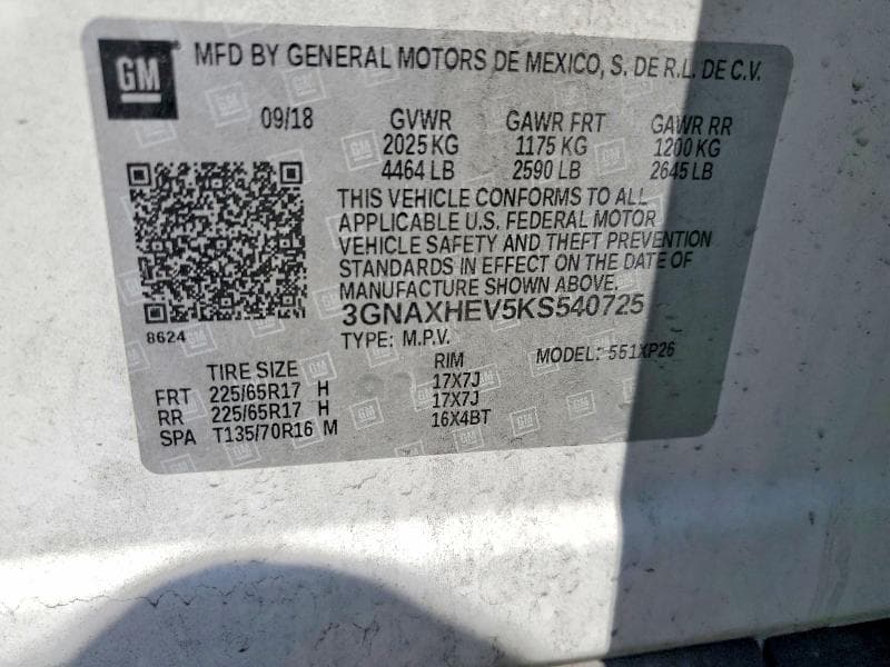 2019 CHEVROLET EQUINOX LS LS 13