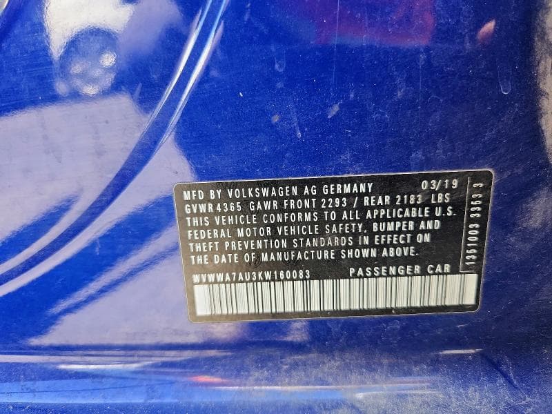 2019 VOLKSWAGEN GOLF R 13