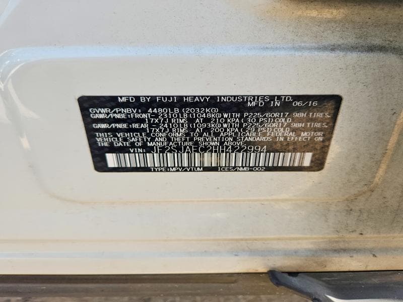 2017 SUBARU FORESTER 2.5I PREMIUM 13