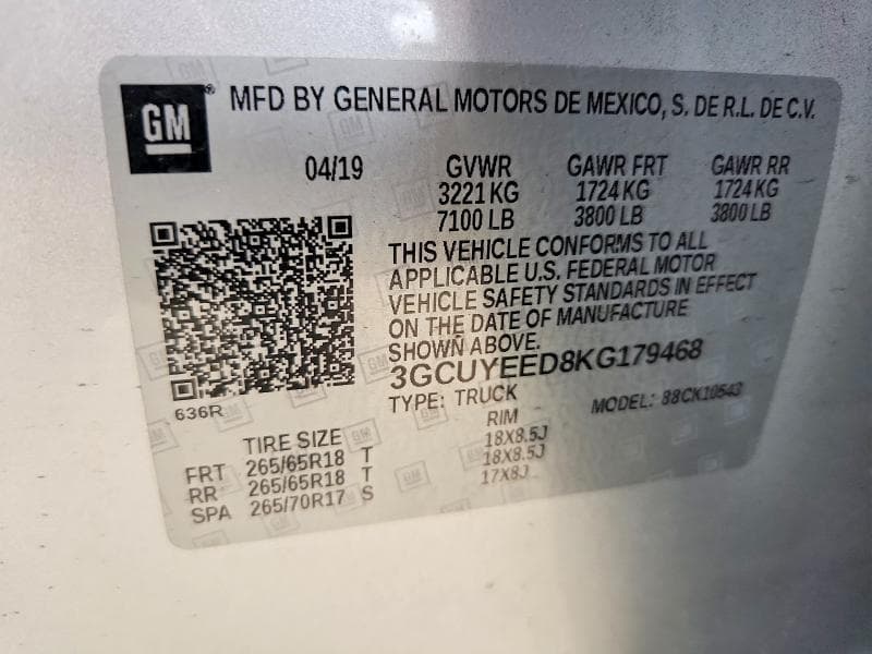 2019 CHEVROLET SILVERADO K1500 RST 12
