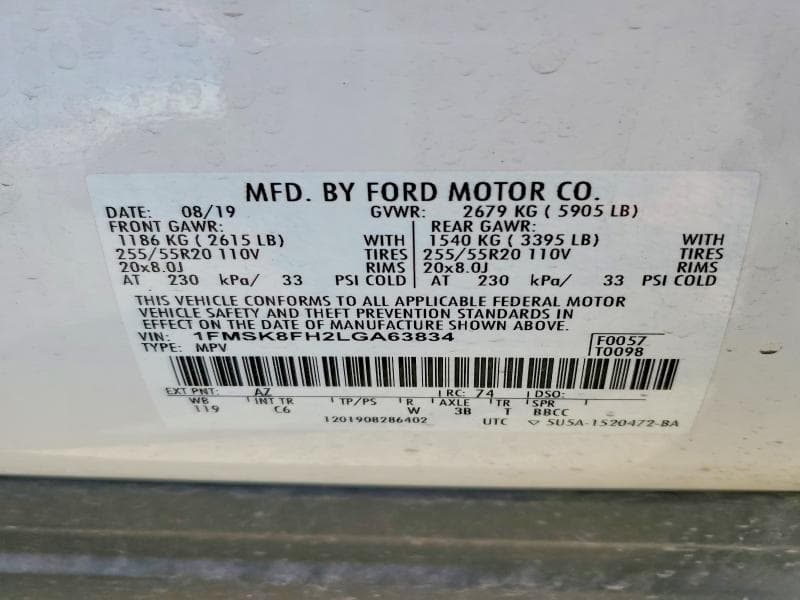 2020 FORD EXPLORER LIMITED 14