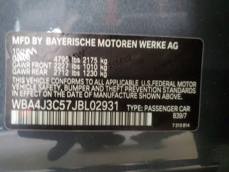 2018 BMW 430XI GRAN COUPE GRAN COUPE 12