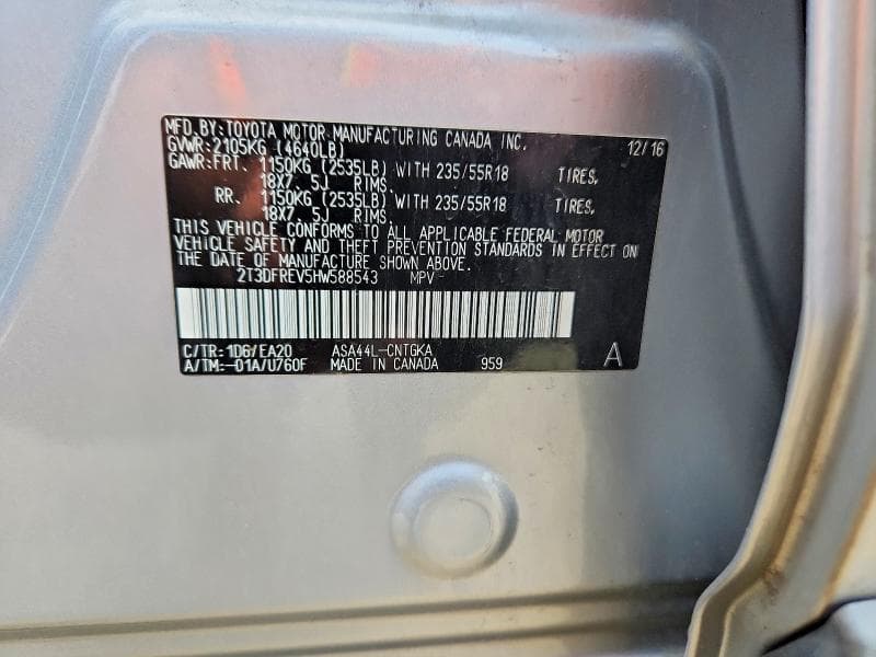 2017 TOYOTA RAV4 LIMITED 13