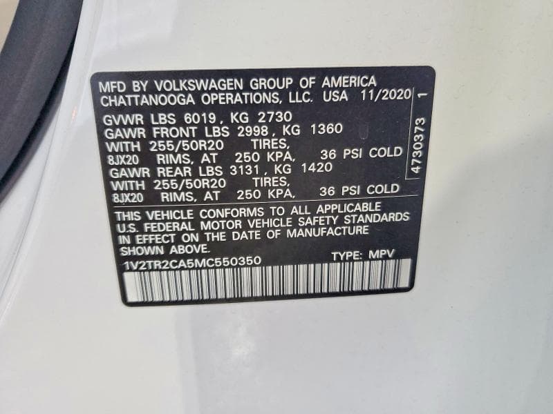 2021 VOLKSWAGEN ATLAS 14
