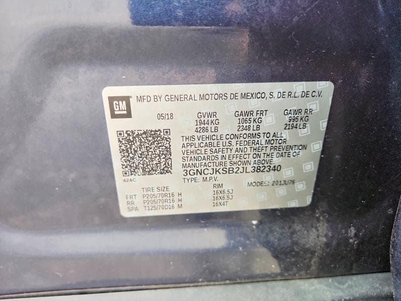 2018 CHEVROLET TRAX LS LS 14