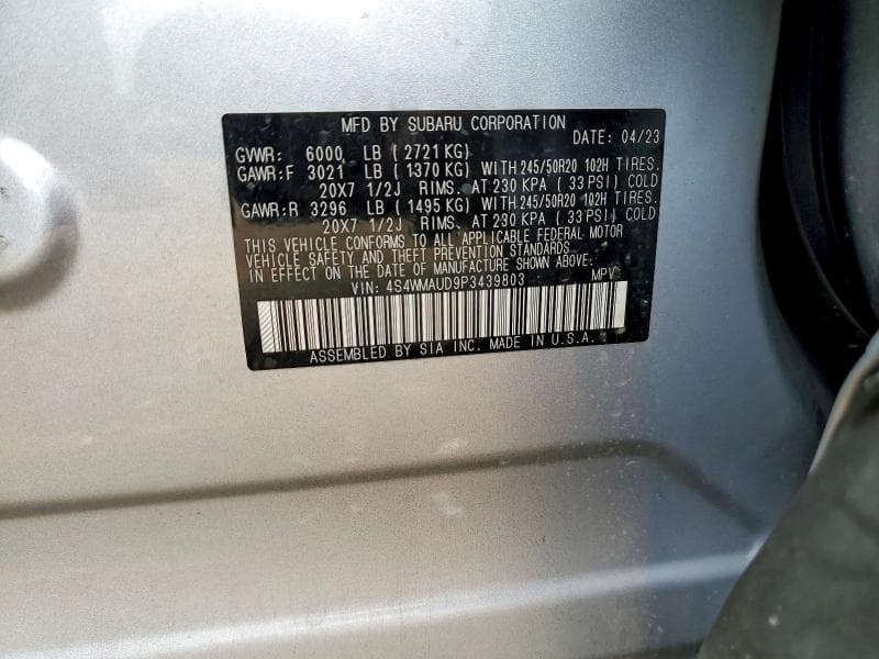 2023 SUBARU ASCENT LIMITED 13