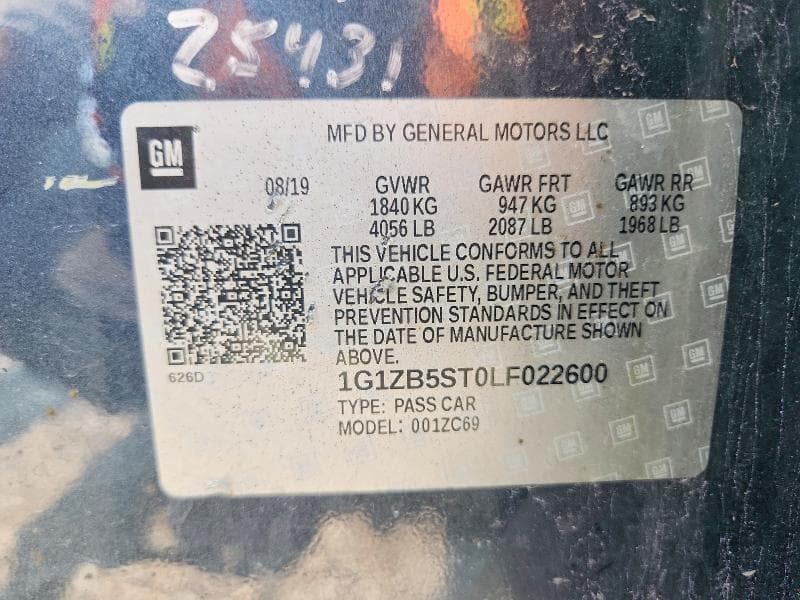 2020 CHEVROLET MALIBU LS 12