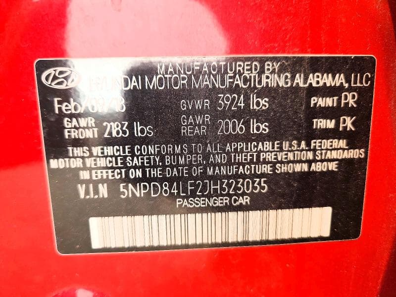 2018 HYUNDAI ELANTRA SEL 12