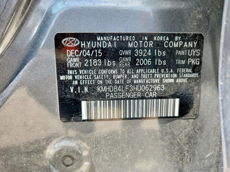 2017 HYUNDAI ELANTRA SE 12