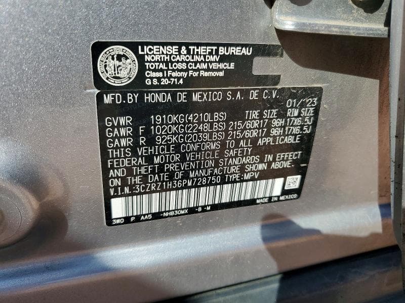 2023 HONDA HR-V LX LX 13