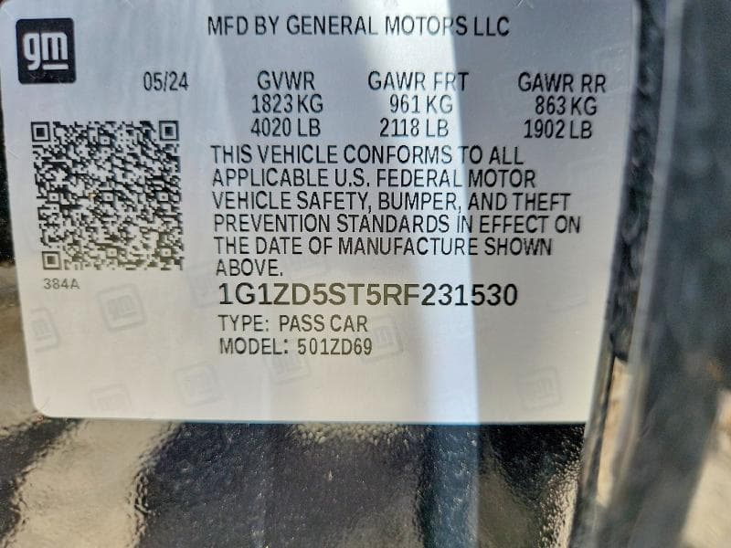 2024 CHEVROLET MALIBU LT 12