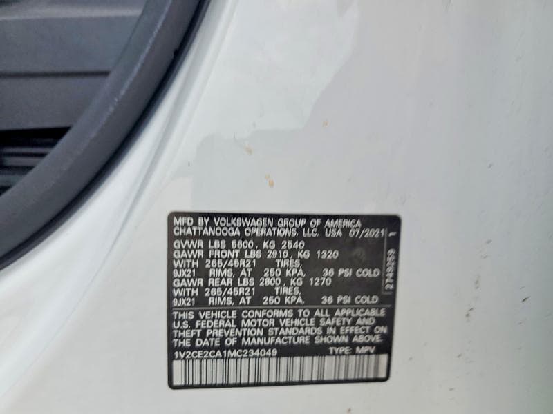 2021 VOLKSWAGEN ATLAS CROSS SPORT SEL R-LINE 13