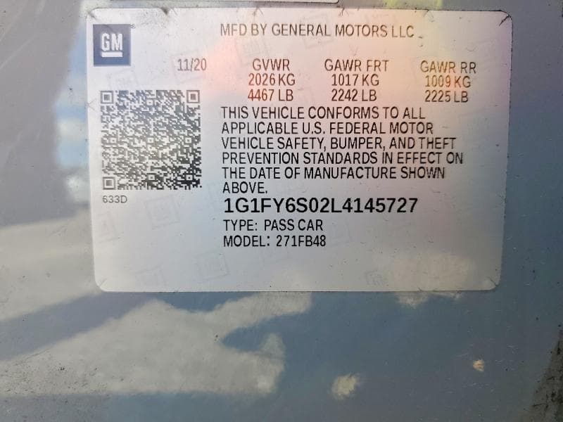 2020 CHEVROLET BOLT EV LT LT 13