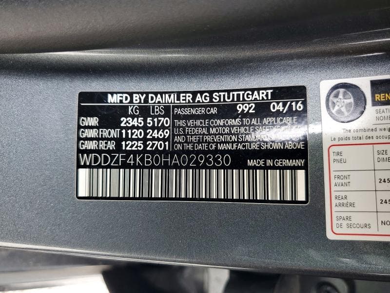 2017 MERCEDES-BENZ E 300 4MATIC 300 4MATIC 12