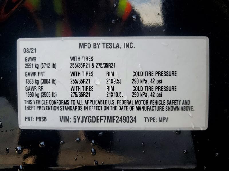 2021 TESLA MODEL Y 13