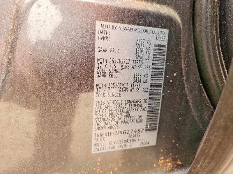 2024 NISSAN FRONTIER SV 12