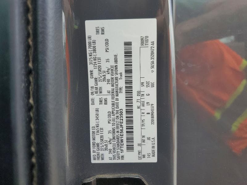 2018 FORD F150 SUPERCREW 12