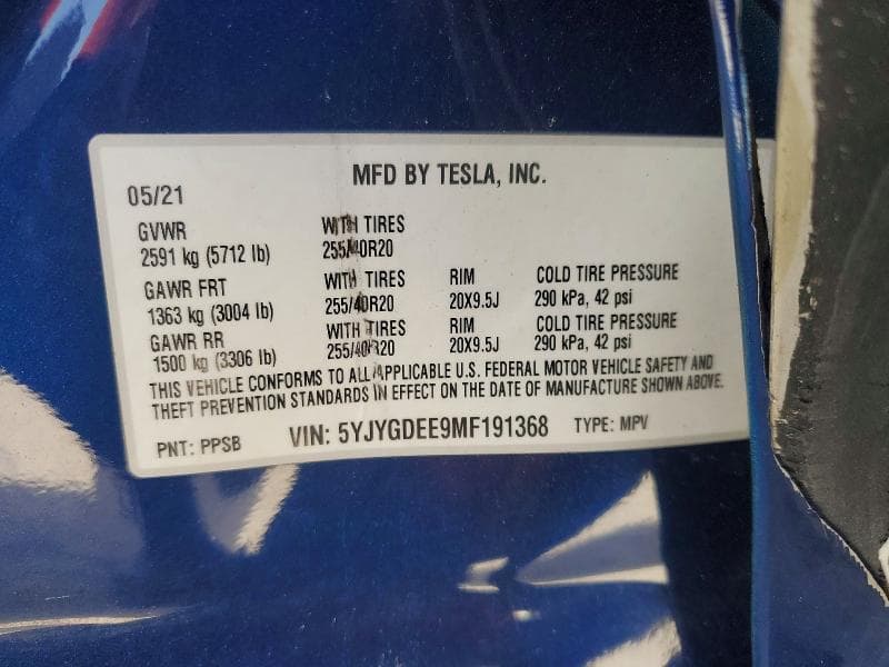 2021 TESLA MODEL Y 12